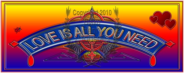 Ornamental Banner Love is all you Need