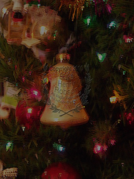 Christmas tree, ornaments, tinsel & colorful light