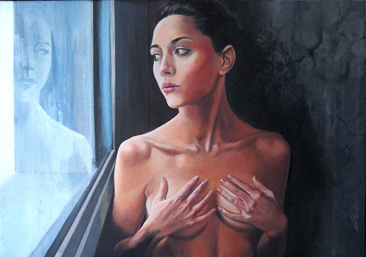 Girl at the window.