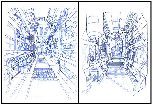 Space Ship interiors
