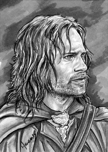 LOTR Aragorn Sketch in Tim Shinns Tim Shinn Commissions Comic Art Gallery  Room