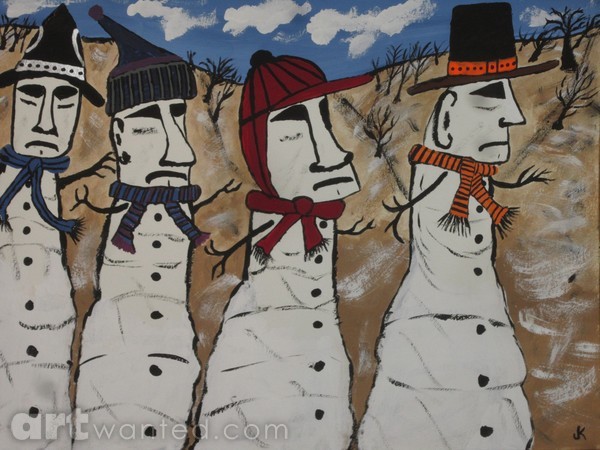 Easter Island Snow Men