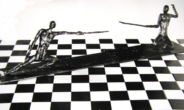 fighter on chessboard