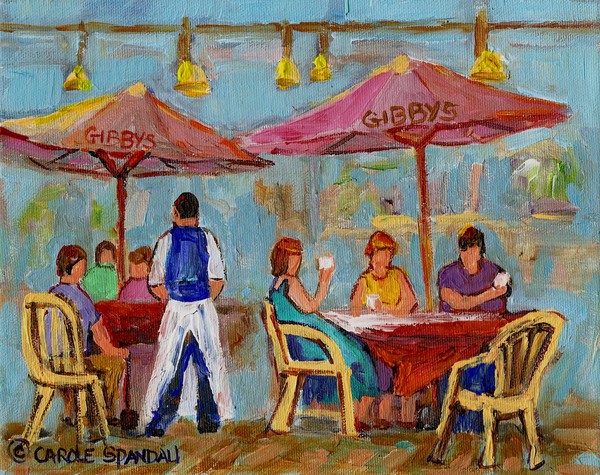 OUTDOOR TERRACE MONTREAL SUMMER SCENE