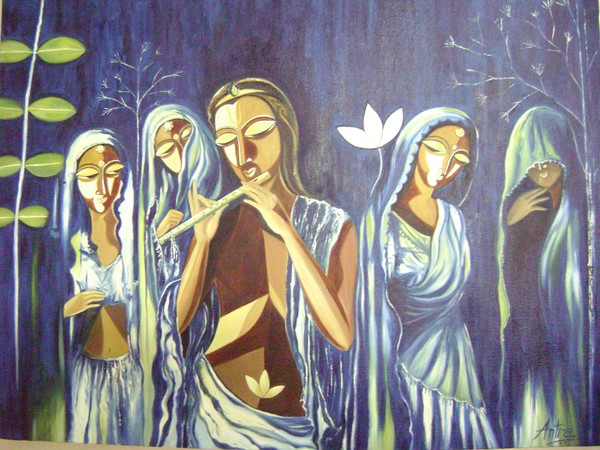 krishna with gopiyan