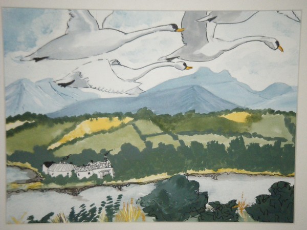 Flying Swans