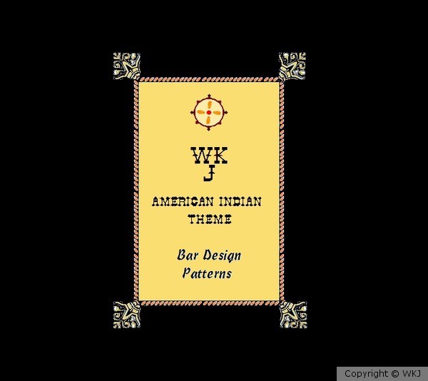WKJ American Indian Theme Bar Design Patterns  