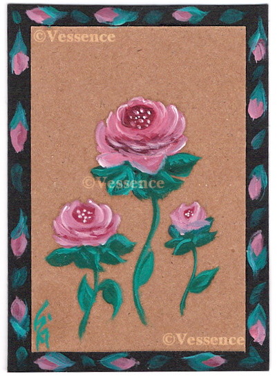 Old World Roses ACEO