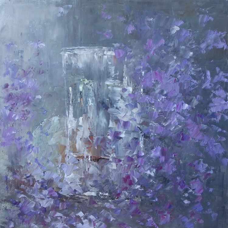 Glass vase and flowers
