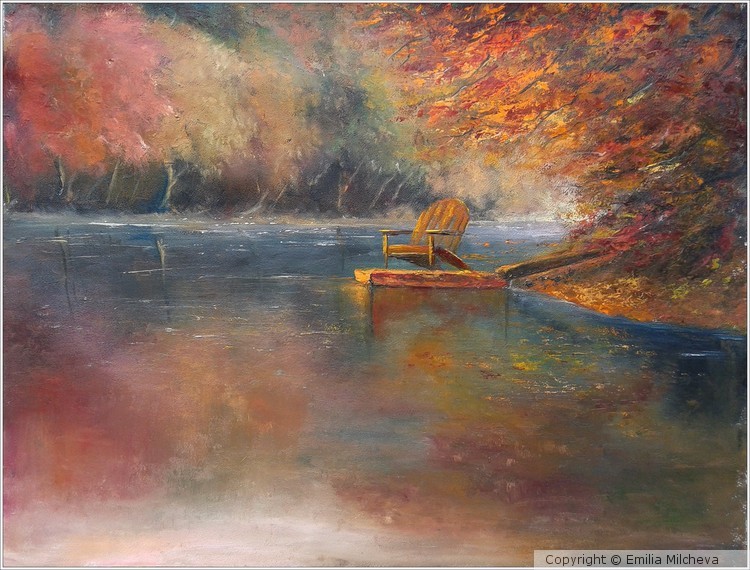 WAITING FOR YOU oil painting 70x50cm