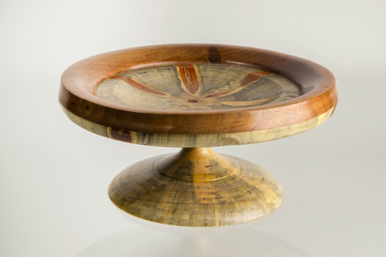 Cake Plate: Wood, Norfolk Pine