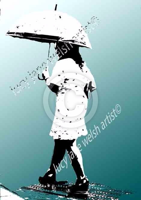 Woman with Brolly 