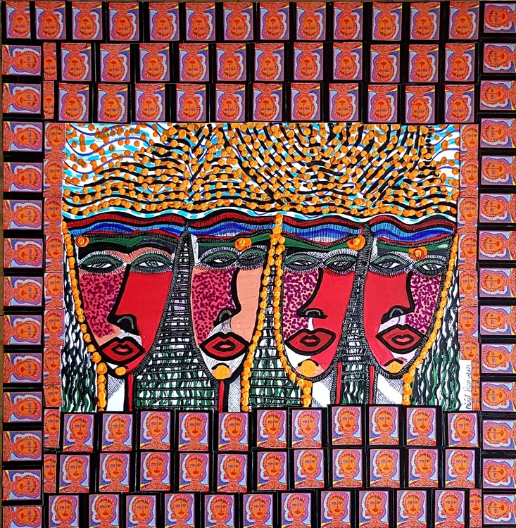 mixed media artwork israel mirit ben nun modern painter
