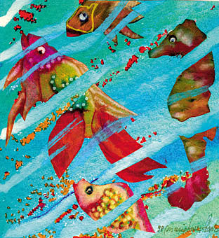 Fishes under water