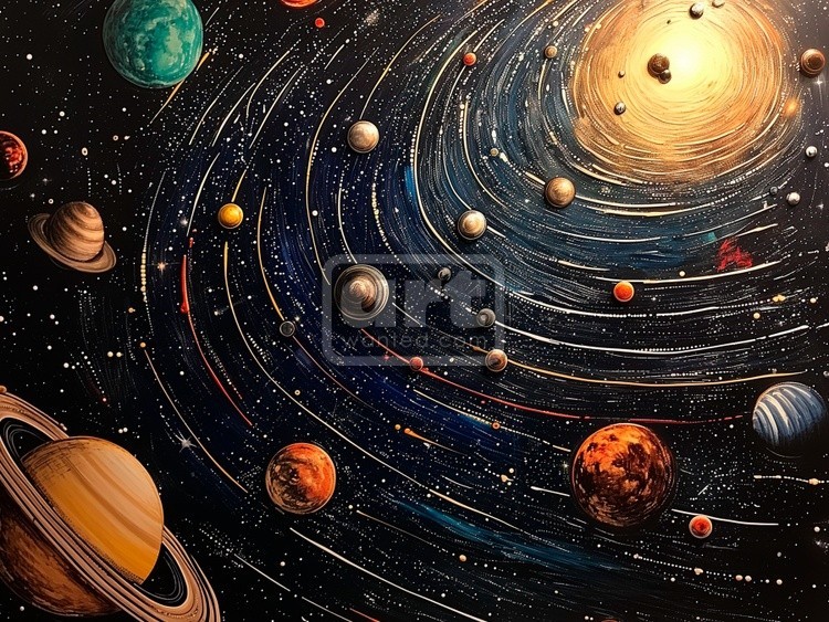 Space Abstract Wall Art  Print