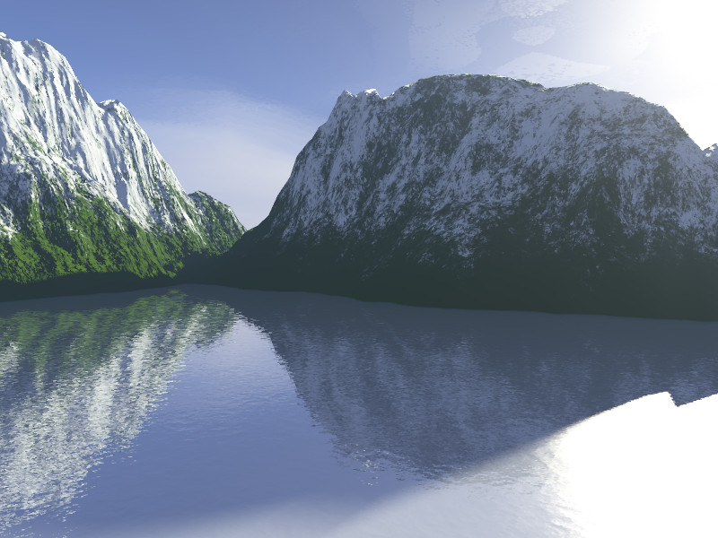Grassy Snow Scape