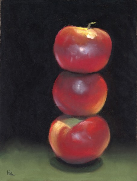 stacked apples