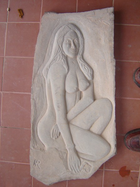 Sweet Maria. (stone relief)