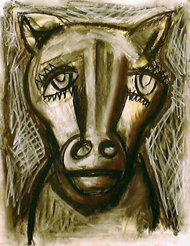 stylized face of a horse