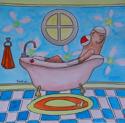 Bath Sock Monkey