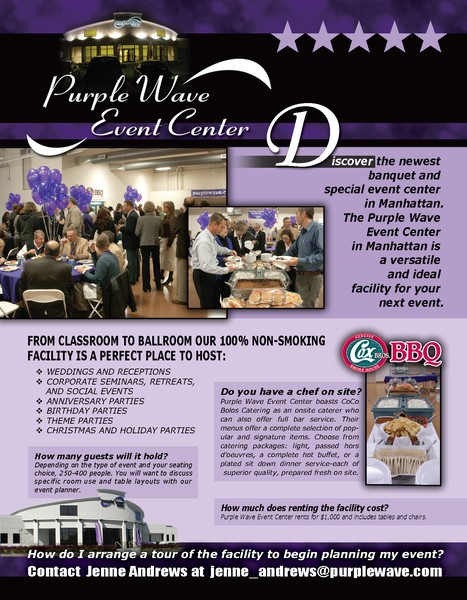 Purple Wave Event Center Flier