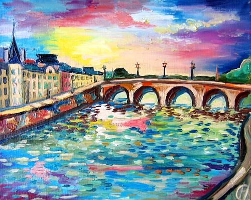 paris planair oil on canvais 41x33 paintre russian