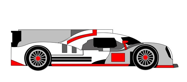 2014 Porsche 919 hybrid mirror gray red