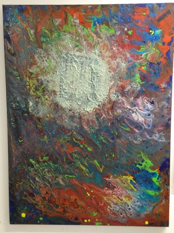 Acrylic pour.