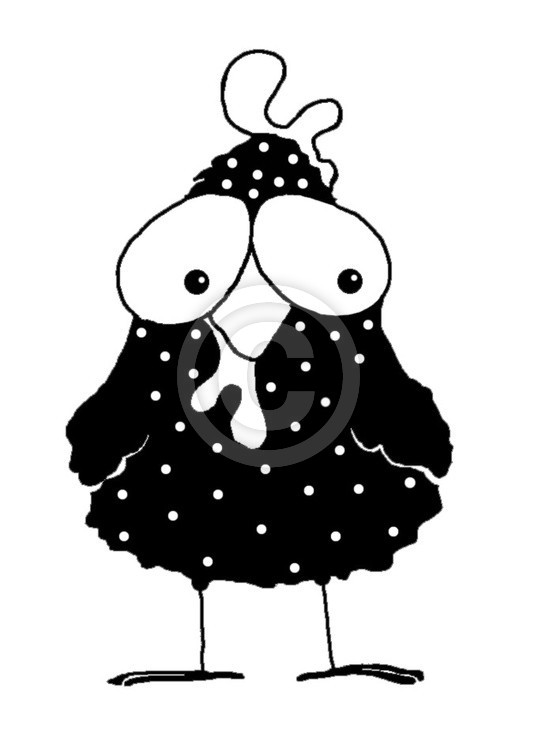 Monochrome Chicken Design