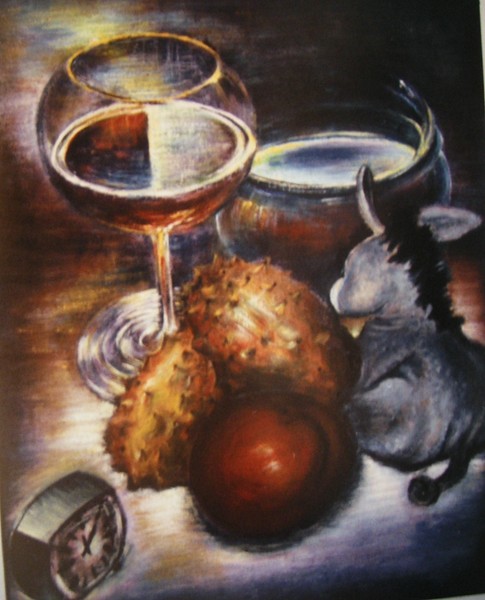 Still Life with Horn Melons & a Donkey