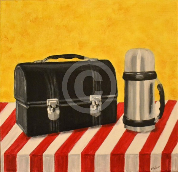 Blue Collar Lunch 12 x 12 Acrylic on canvas