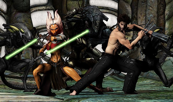 Ashoka and Wolverine vs Aliens