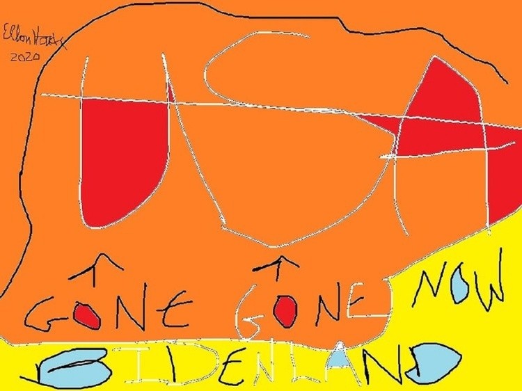 Bidenland....(c) 2020..elton houck...digital..LOOK OUT==JOE'S PRES. art...