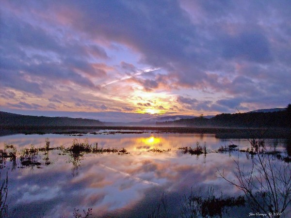 Winter Sunset at Basha Kill area
