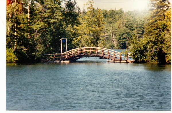 Lake Superior foot bridge at Copper Harbor