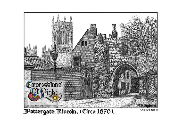 ExpoLight-Graphic-Arts-Lincoln-City-Pottergate-Arch-1989-0001 (Pen-&-Ink-Mono-SP)