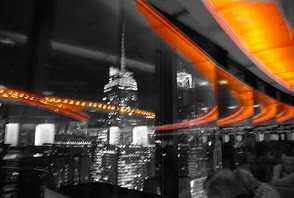 NYC Top of the Marriott Window Reflection