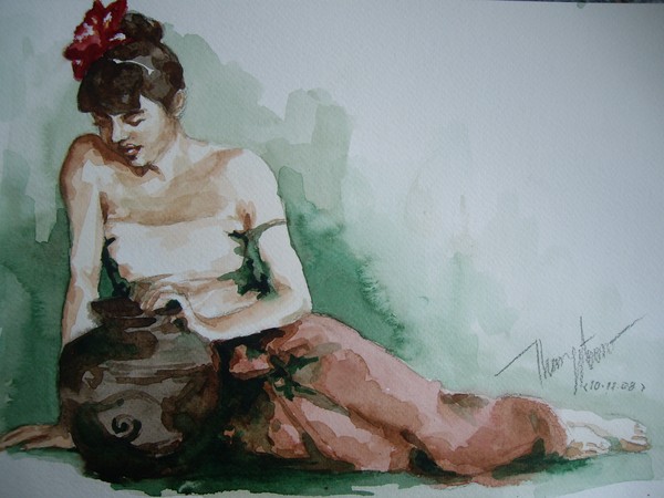 Woman With Vase
