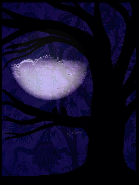 Moon in the Blue Garden