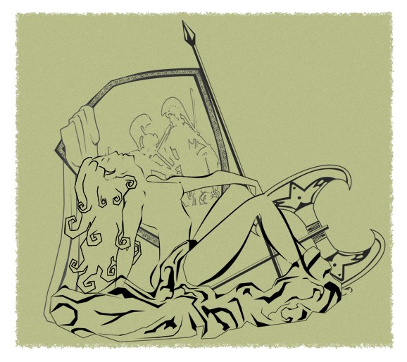 Amazon girl after battle