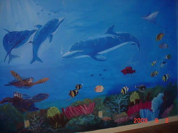 mural in dustins room