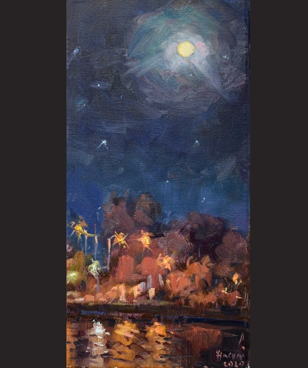 Todays Demo for my Plein Air Students at Mayor Park
