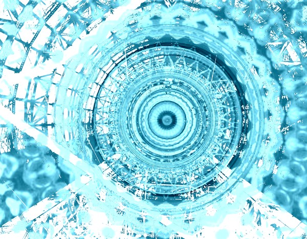 Structure Echo Pale Aqua Zen Art Series 2012