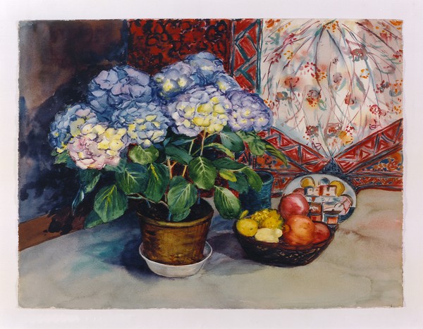 4. Still life. Water-color. Size : 76 x 56 cms.