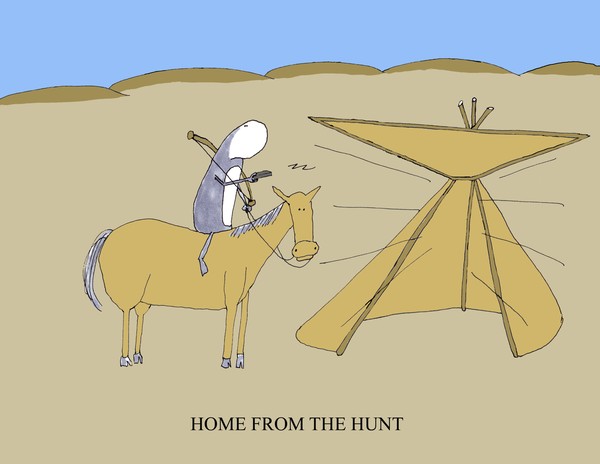 home from the hunt