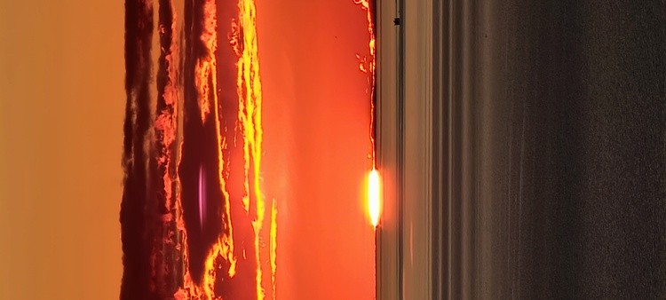 SUNSET OVER  LAKE MICHIGAN