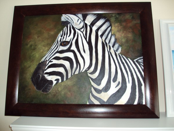 Zebra Oil Painting SOLD