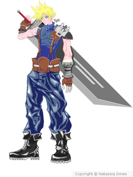 Cloud Strife Pixel Art