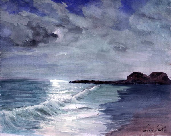 seascape moon