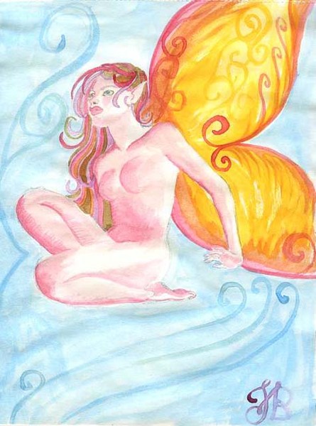 Watercolor fairy